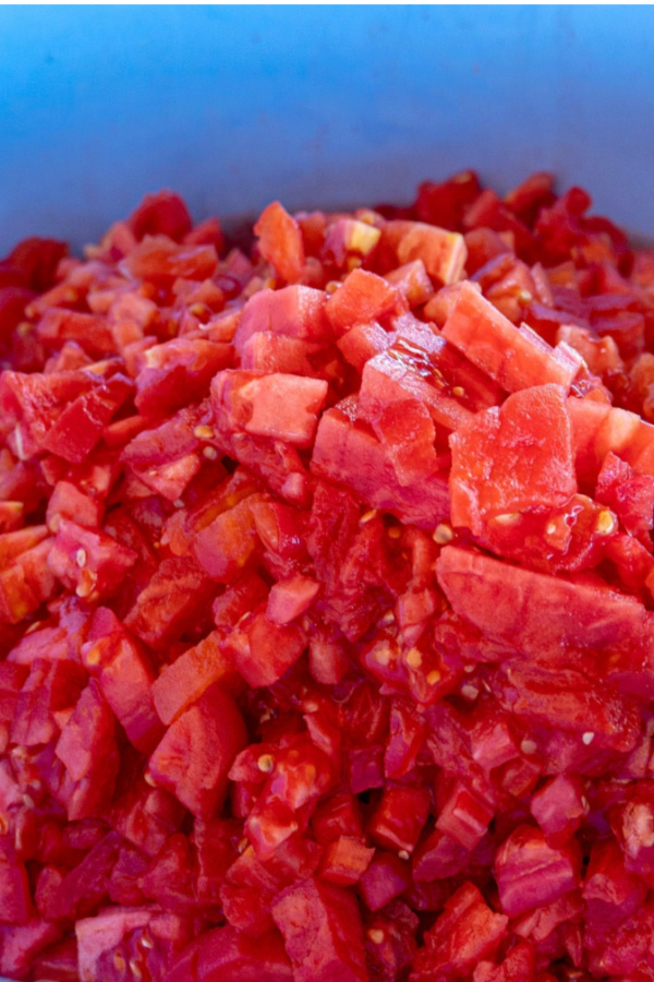 peeled and diced tomatoes