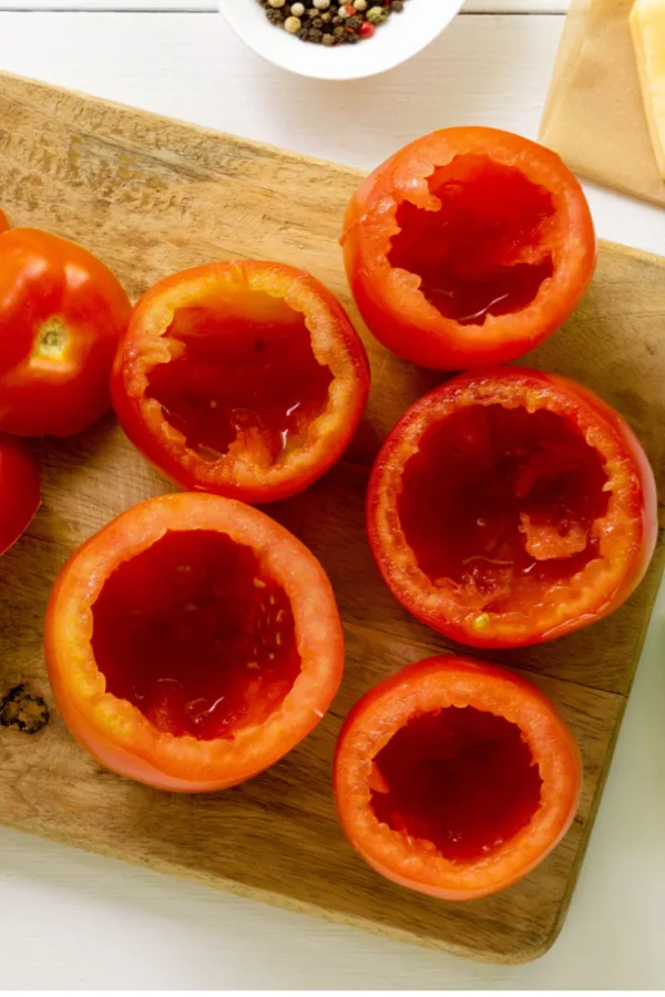 hollow out tomatoes