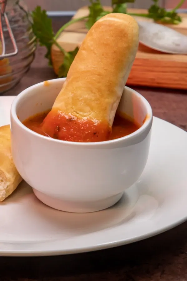 breadsticks and pizza sauce