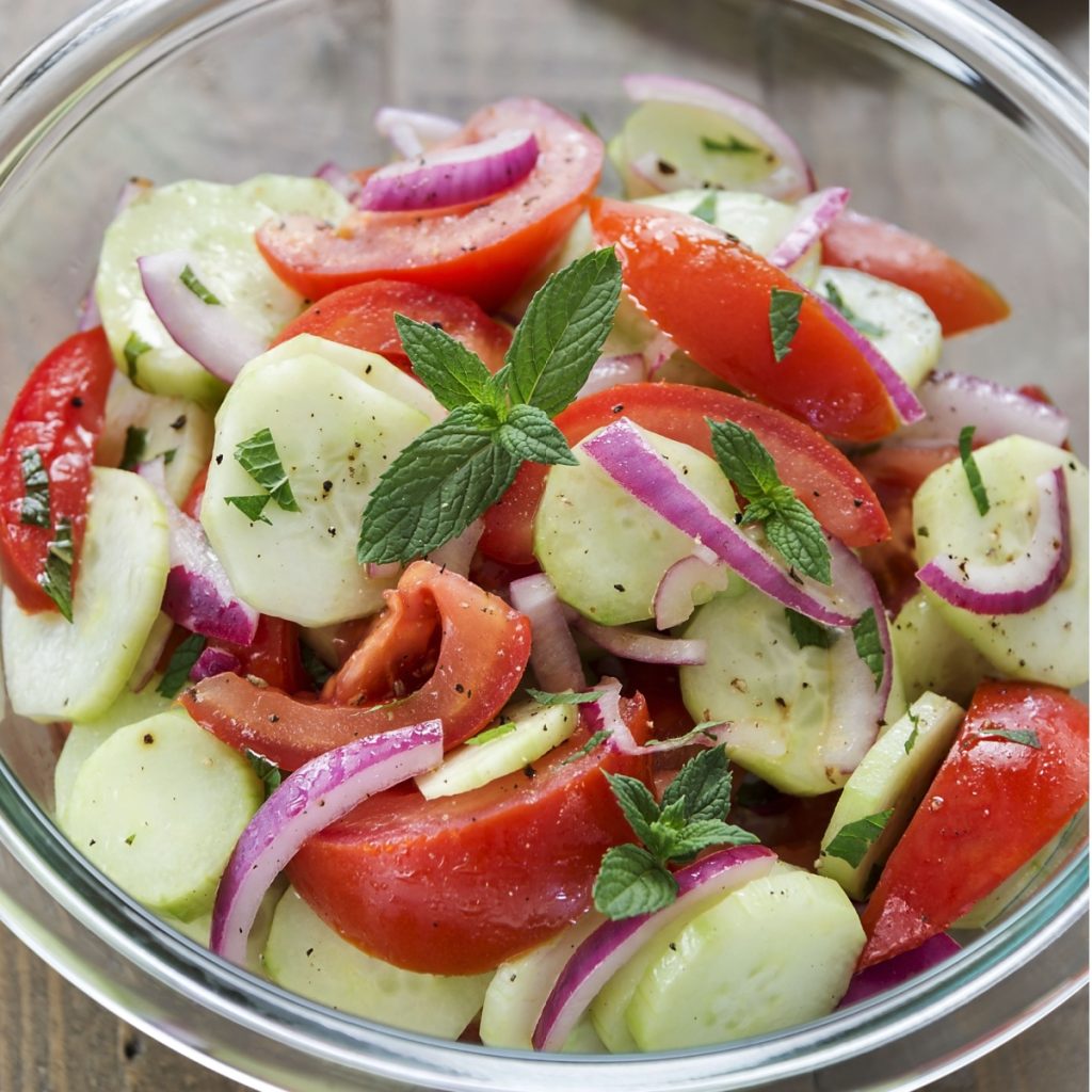 tomato cucumber onion salad 