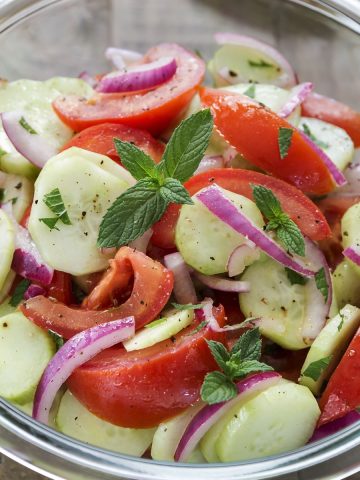 tomato cucumber onion salad