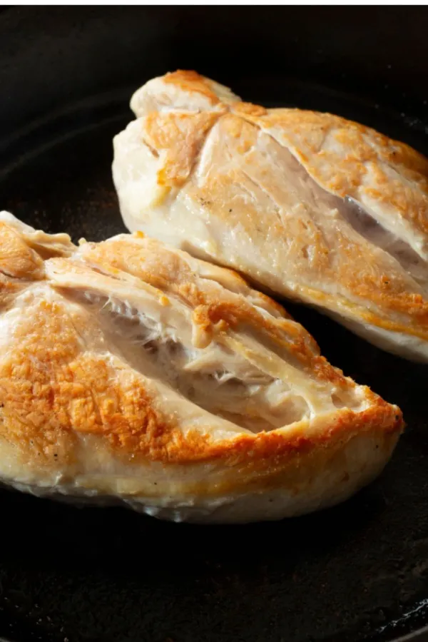 browning chicken breast