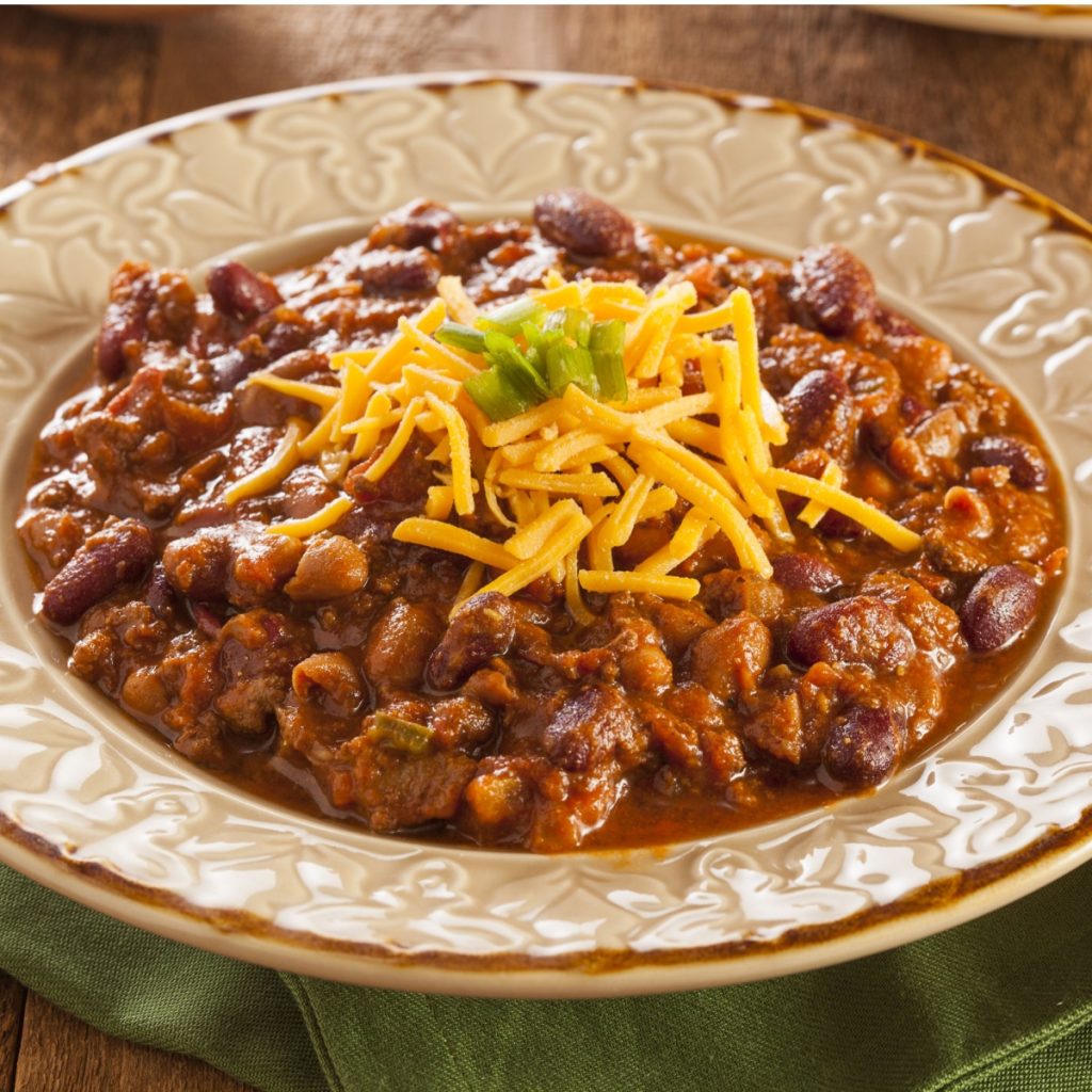 crock pot chili made with fresh tomatoes