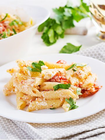 baked tomato & feta pasta