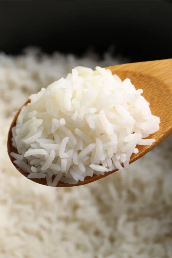 cooked white rice